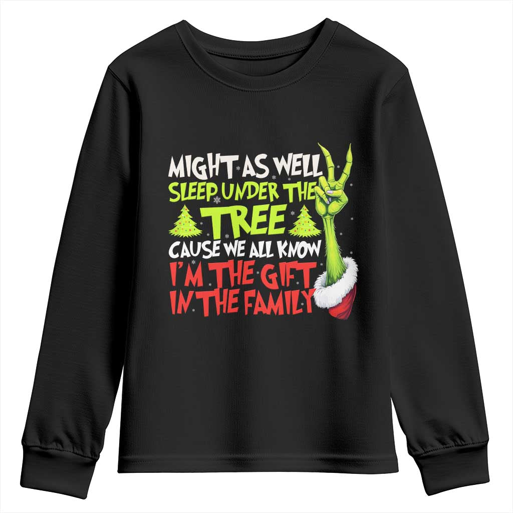 Funny Christmas Youth Sweatshirt I'm The Gift Kids Pajamas Girls Boys TS10 Black Print Your Wear