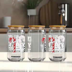 Funny Dirty Christmas Glass Can It's Not Going To Lick Itself Adult Humor Cringe Candy Cane TS10 Print Your Wear