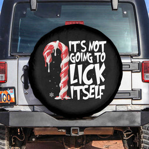 Funny Dirty Christmas Spare Tire Cover It's Not Going To Lick Itself Adult Humor Cringe Candy Cane TS10 No hole Black Print Your Wear