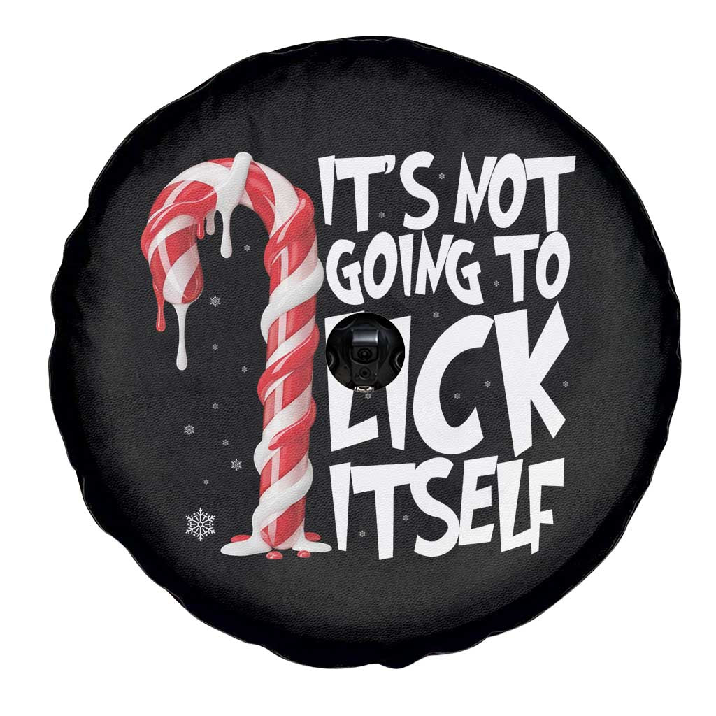 Funny Dirty Christmas Spare Tire Cover It's Not Going To Lick Itself Adult Humor Cringe Candy Cane TS10 Print Your Wear