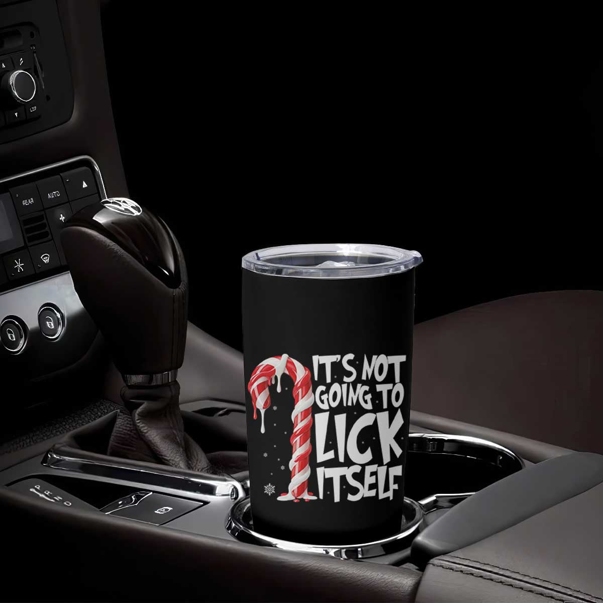 Funny Dirty Christmas Tumbler Cup It's Not Going To Lick Itself Adult Humor Cringe Candy Cane TS10 Print Your Wear
