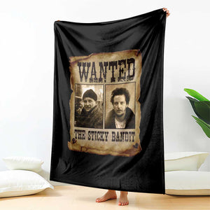 Funny Christmas Movie Throw Blanket Wanted Sticky Bandit Merry Xmas Ya Filthy Animal TS10 Print Your Wear