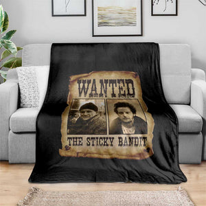 Funny Christmas Movie Throw Blanket Wanted Sticky Bandit Merry Xmas Ya Filthy Animal TS10 Print Your Wear