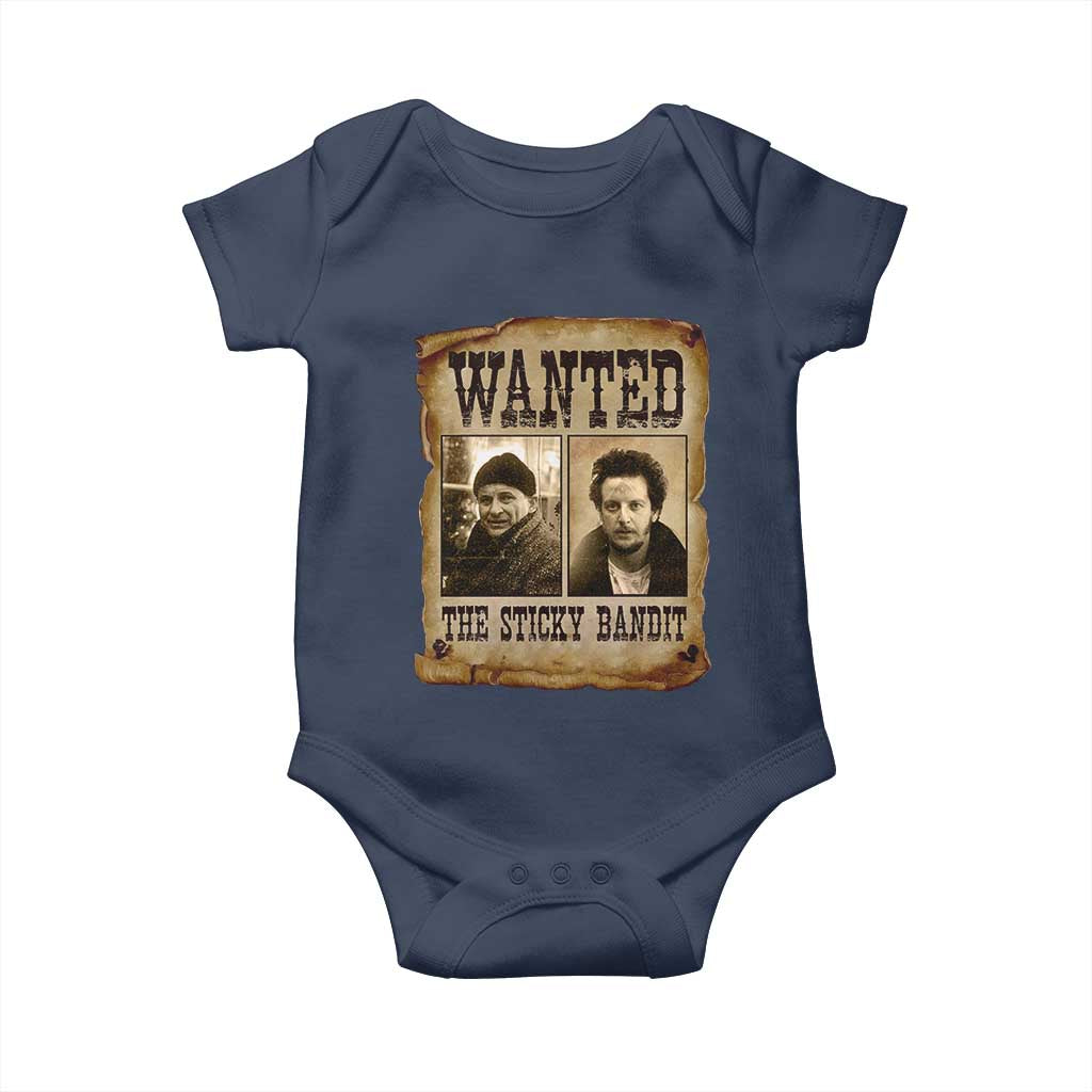 Funny Christmas Movie Baby Onesie Wanted Sticky Bandit Merry Xmas Ya Filthy Animal TS10 Navy Print Your Wear