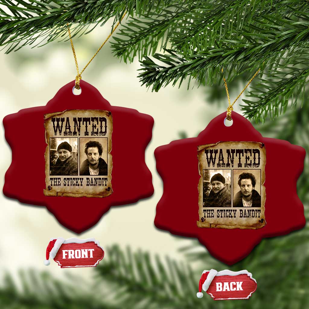 Funny Christmas Movie Ceramic Ornament Wanted Sticky Bandit Merry Xmas Ya Filthy Animal TS10 Print Your Wear