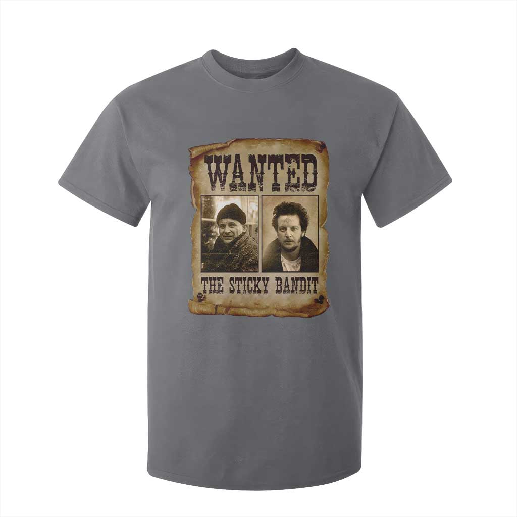 Funny Christmas Movie T Shirt For Kid Wanted Sticky Bandit Merry Xmas Ya Filthy Animal TS10 Charcoal Print Your Wear