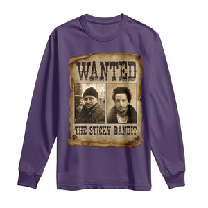 Funny Christmas Movie Long Sleeve Shirt Wanted Sticky Bandit Merry Xmas Ya Filthy Animal TS10 Purple Print Your Wear