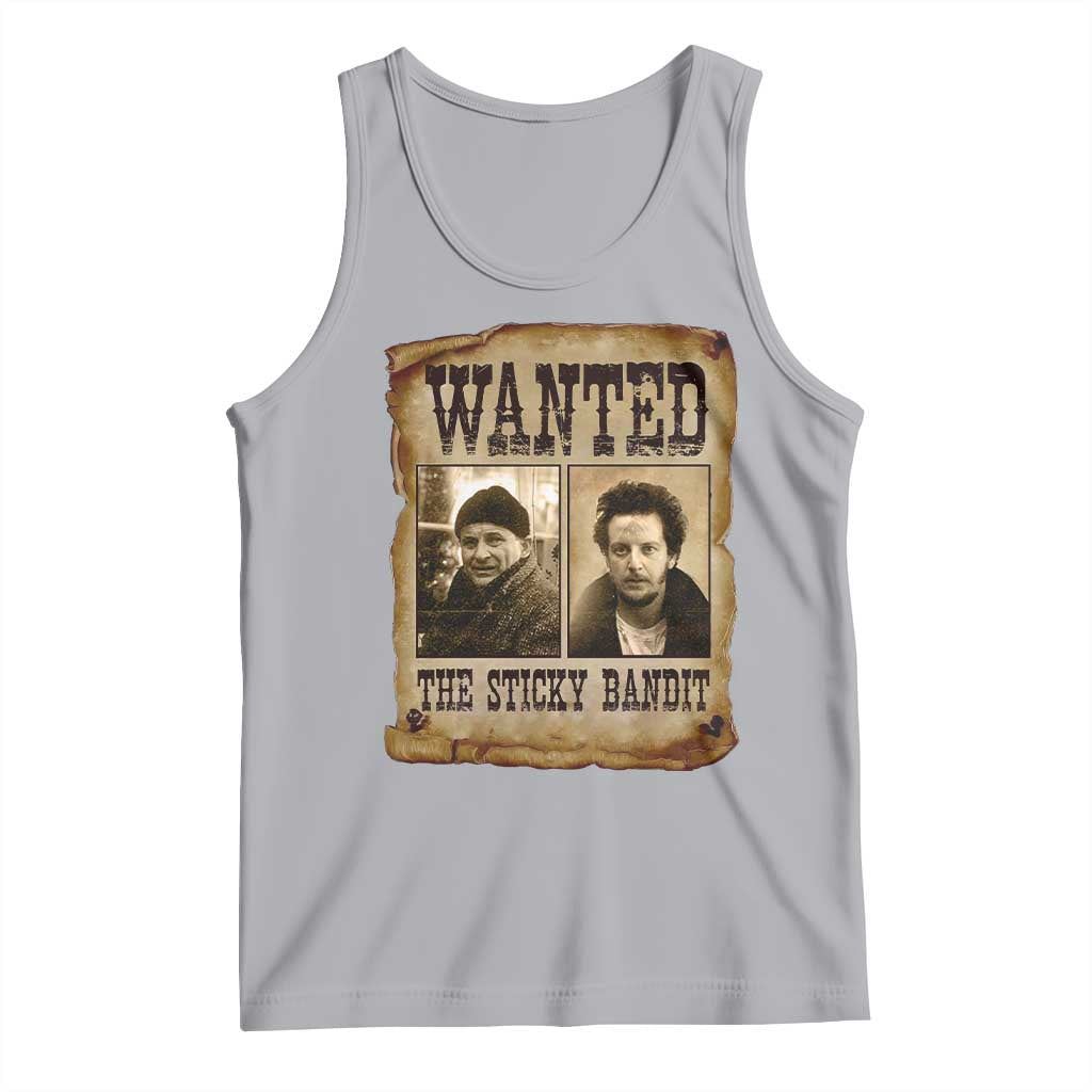 Funny Christmas Movie Tank Top Wanted Sticky Bandit Merry Xmas Ya Filthy Animal TS10 Athletic Heather Print Your Wear