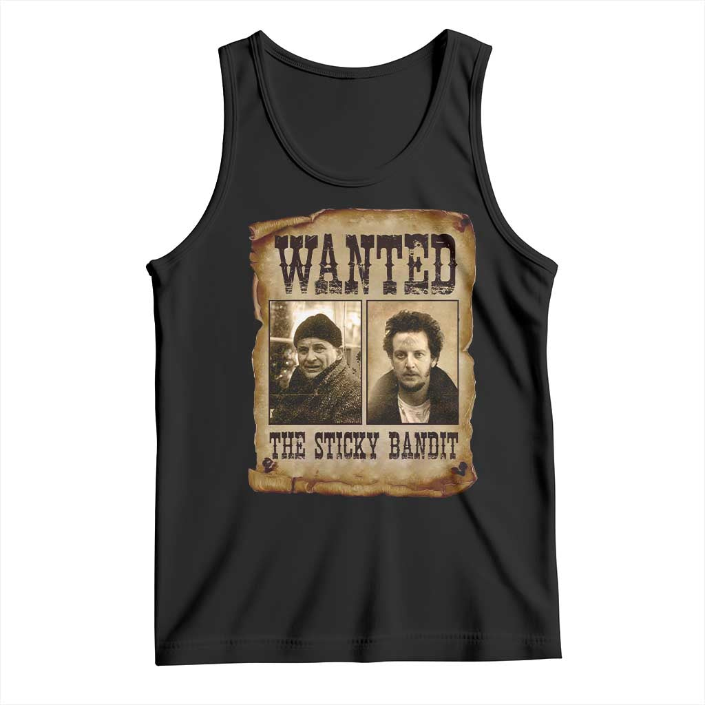 Funny Christmas Movie Tank Top Wanted Sticky Bandit Merry Xmas Ya Filthy Animal TS10 Black Print Your Wear
