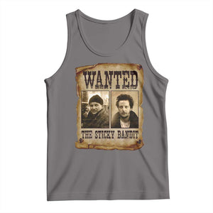 Funny Christmas Movie Tank Top Wanted Sticky Bandit Merry Xmas Ya Filthy Animal TS10 Deep Heather Print Your Wear