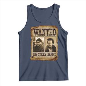 Funny Christmas Movie Tank Top Wanted Sticky Bandit Merry Xmas Ya Filthy Animal TS10 Navy Print Your Wear