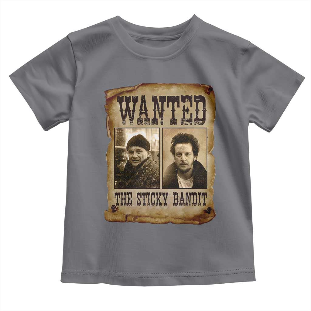 Funny Christmas Movie Toddler T Shirt Wanted Sticky Bandit Merry Xmas Ya Filthy Animal TS10 Charcoal Print Your Wear