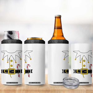 Christmas Elf Costume 4 in 1 Can Cooler Tumbler Holiday Costume Funny Christmas Gift TS10 Print Your Wear
