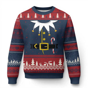 Christmas Elf Costume Ugly Christmas Sweater Holiday Costume Funny Christmas Gift TS10 Navy Red Print Your Wear