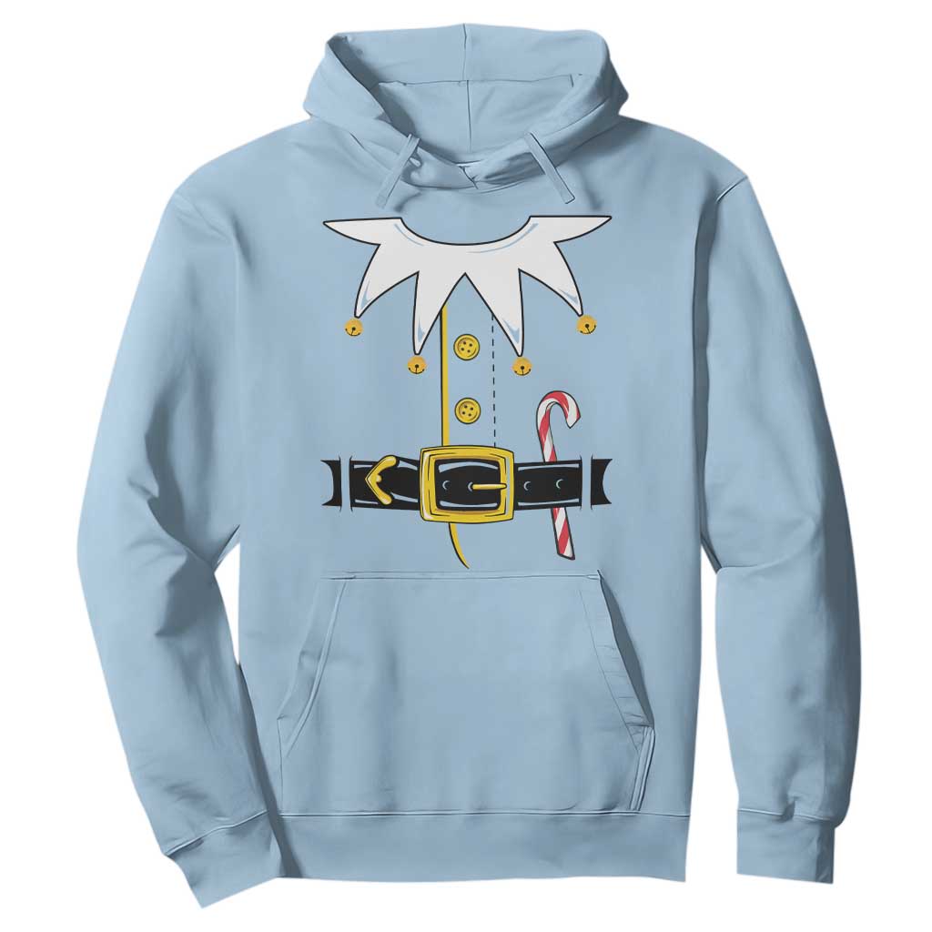 Christmas Elf Costume Hoodie Holiday Costume Funny Christmas Gift TS10 Light Blue Print Your Wear