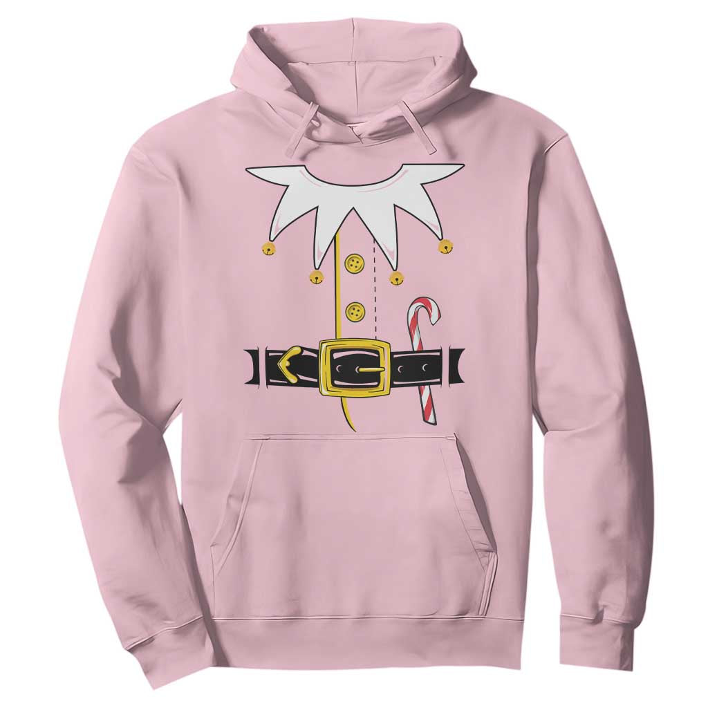 Christmas Elf Costume Hoodie Holiday Costume Funny Christmas Gift TS10 Light Pink Print Your Wear
