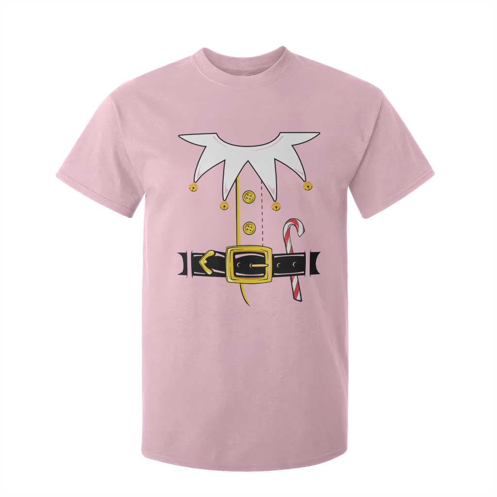 Christmas Elf Costume T Shirt For Kid Holiday Costume Funny Christmas Gift TS10 Light Pink Print Your Wear