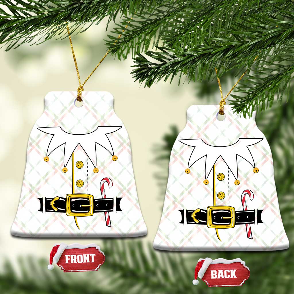 Christmas Elf Costume Ceramic Ornament Holiday Costume Funny Christmas Gift TS10 Print Your Wear