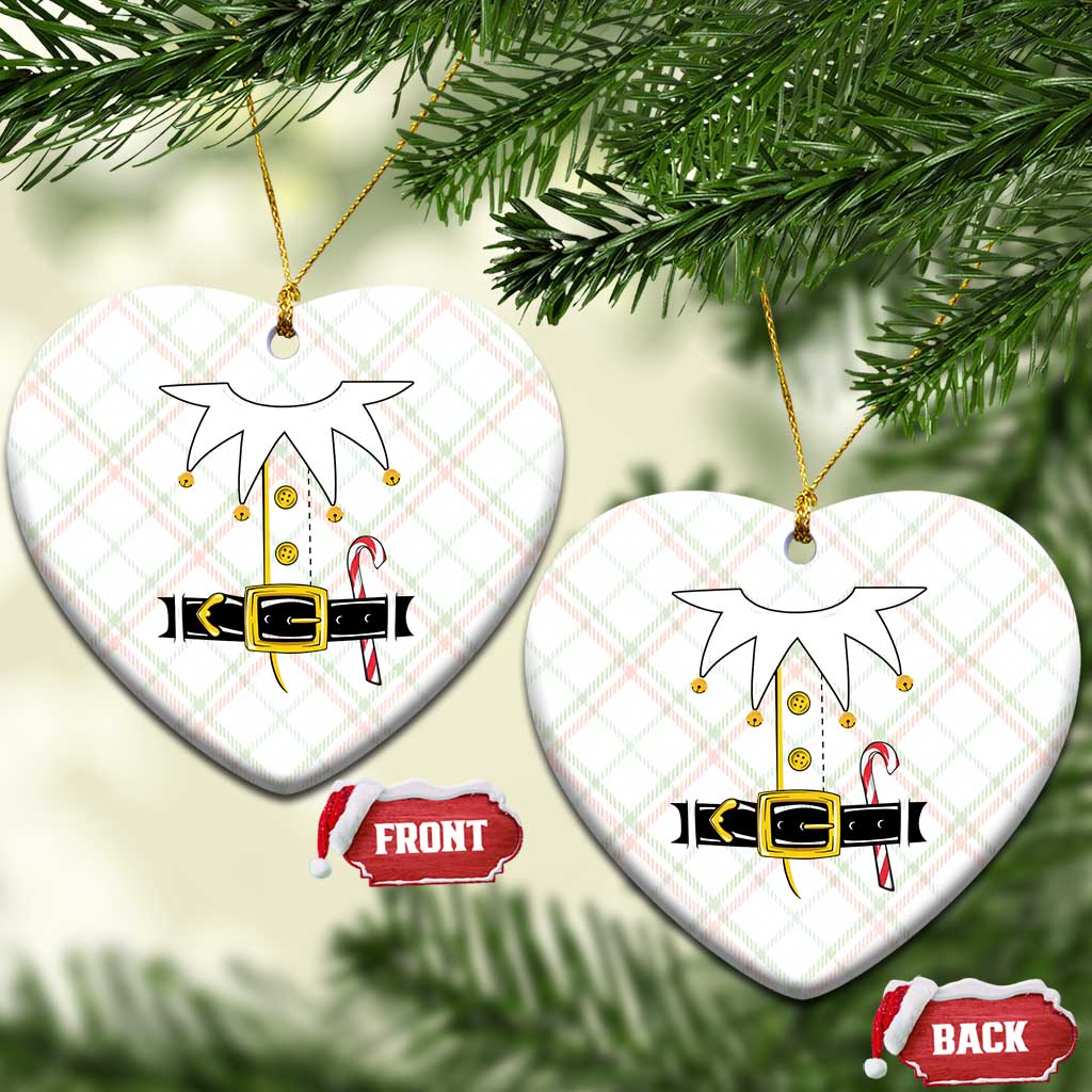 Christmas Elf Costume Ceramic Ornament Holiday Costume Funny Christmas Gift TS10 Print Your Wear