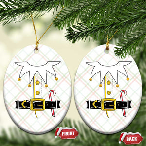 Christmas Elf Costume Ceramic Ornament Holiday Costume Funny Christmas Gift TS10 Print Your Wear