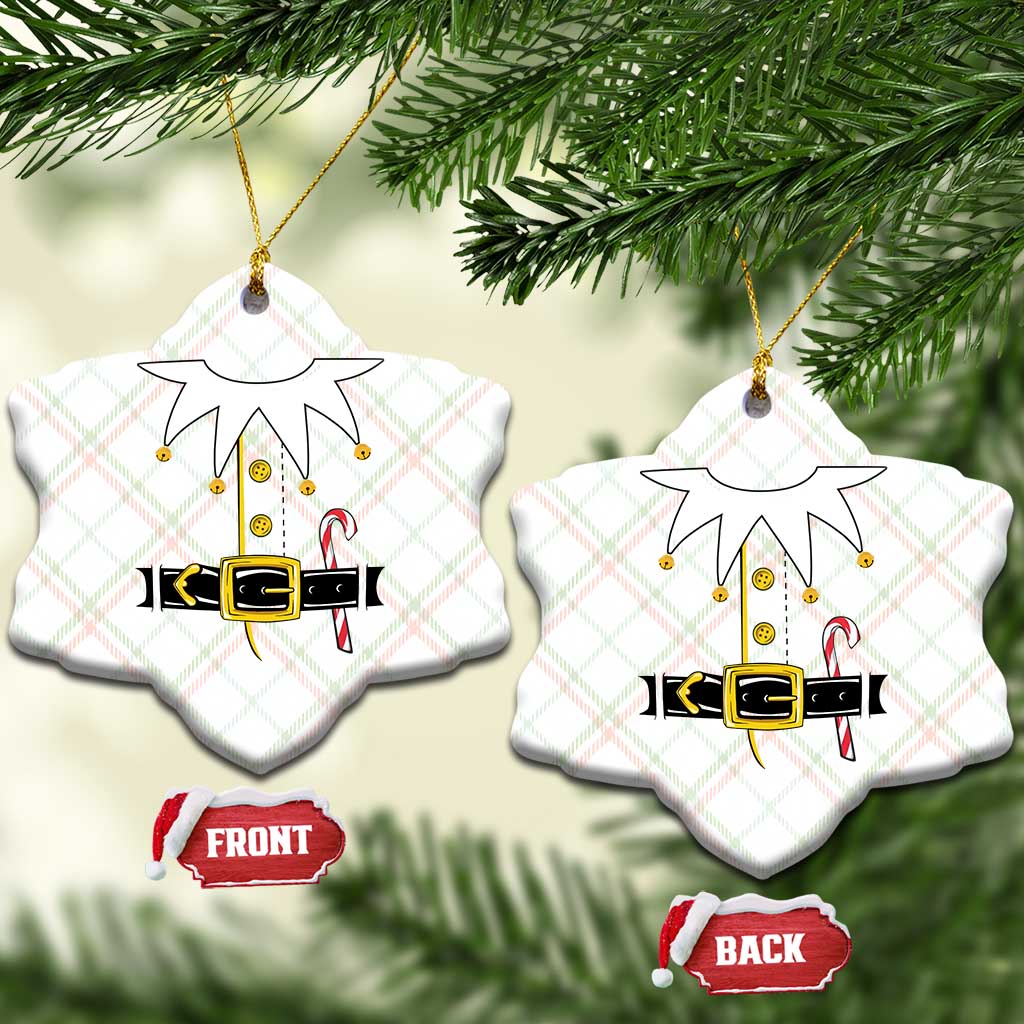 Christmas Elf Costume Ceramic Ornament Holiday Costume Funny Christmas Gift TS10 Print Your Wear