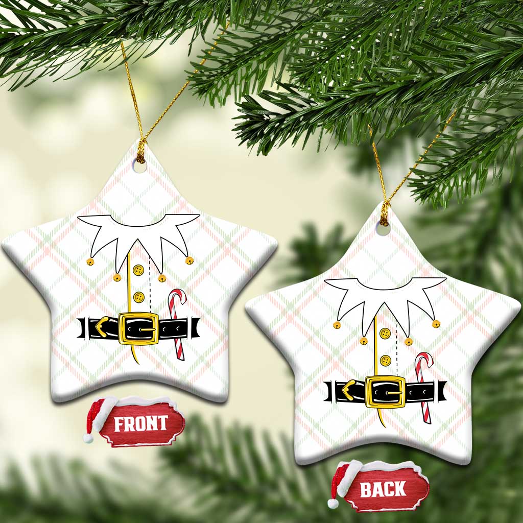 Christmas Elf Costume Ceramic Ornament Holiday Costume Funny Christmas Gift TS10 Print Your Wear