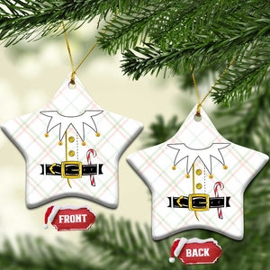 Christmas Elf Costume Ceramic Ornament Holiday Costume Funny Christmas Gift TS10 Print Your Wear