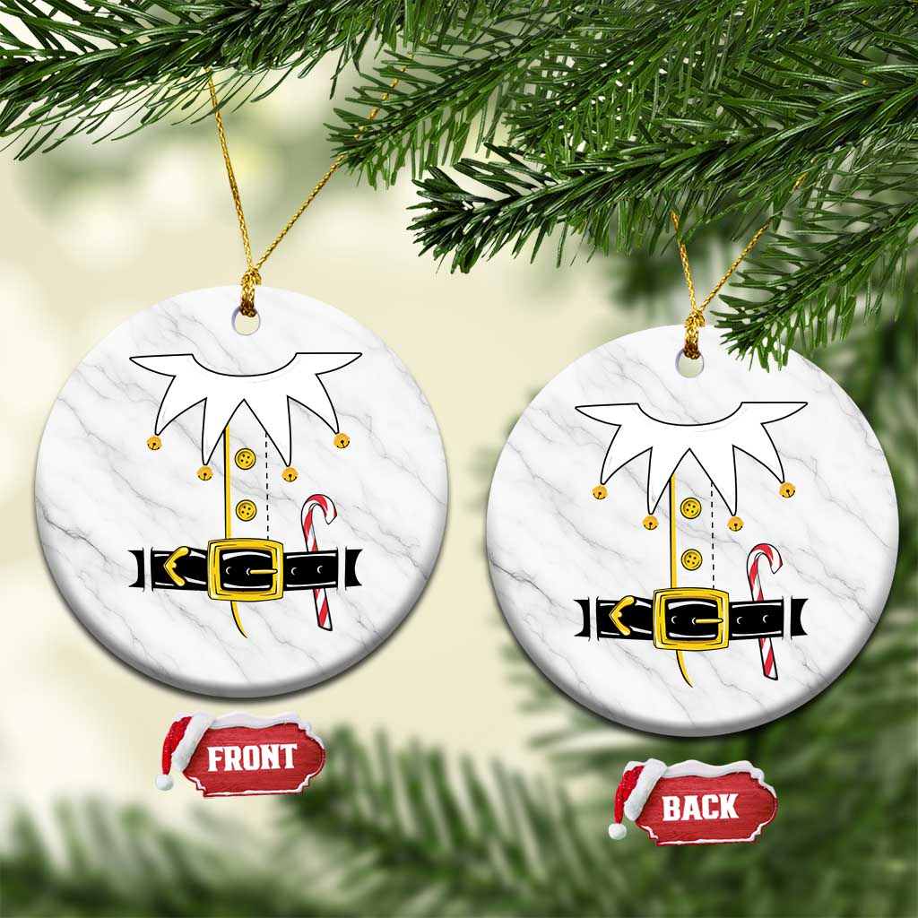 Christmas Elf Costume Ceramic Ornament Holiday Costume Funny Christmas Gift TS10 1pc White Marble Print Your Wear
