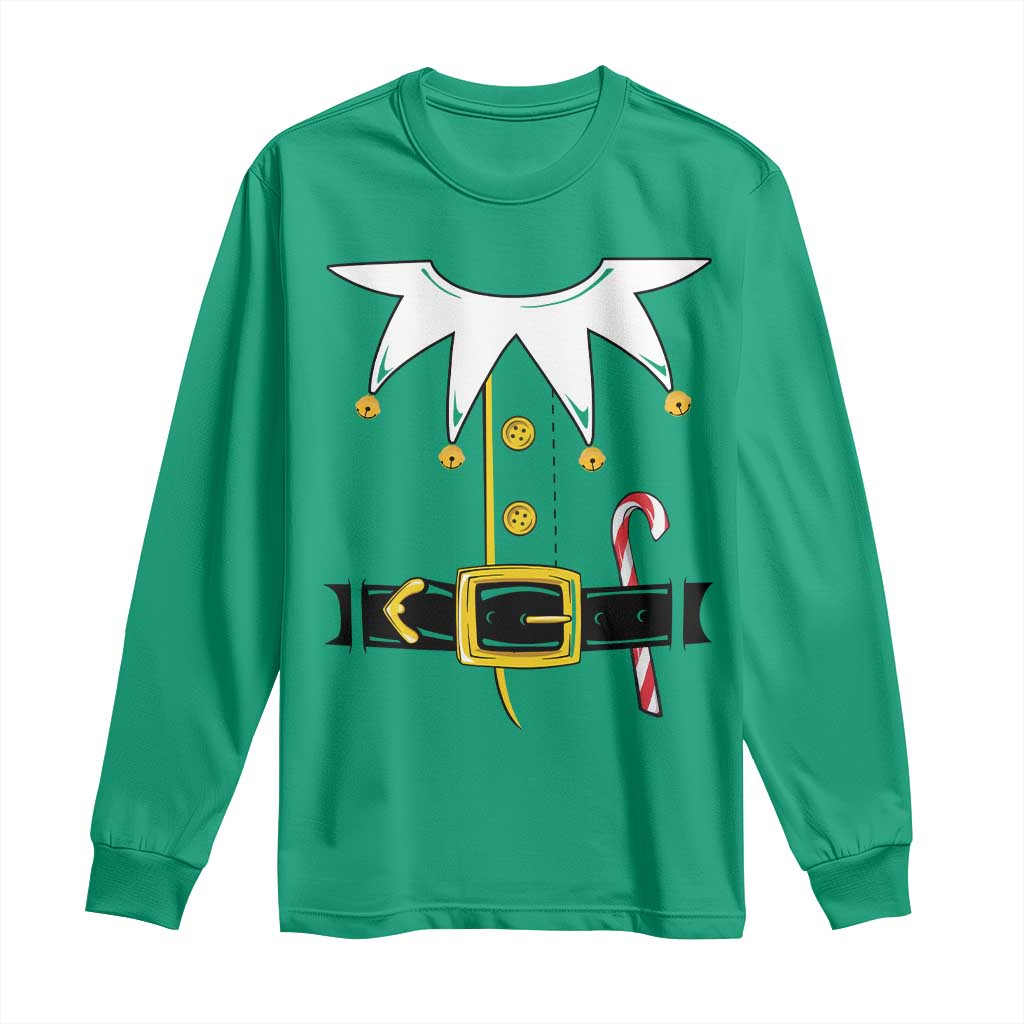Christmas Elf Costume Long Sleeve Shirt Holiday Costume Funny Christmas Gift TS10 Irish Green Print Your Wear