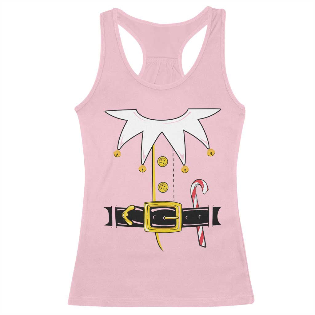 Christmas Elf Costume Racerback Tank Top Holiday Costume Funny Christmas Gift TS10 Light Pink Print Your Wear
