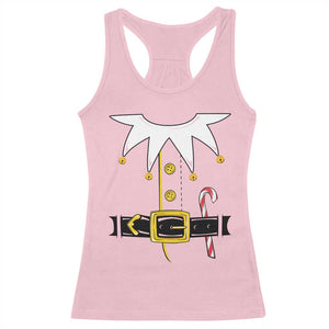 Christmas Elf Costume Racerback Tank Top Holiday Costume Funny Christmas Gift TS10 Light Pink Print Your Wear