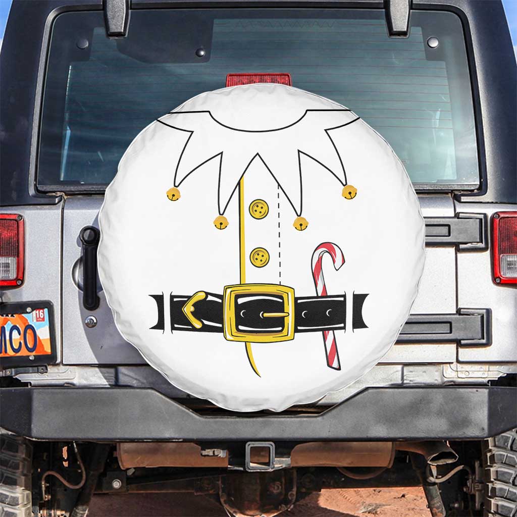Christmas Elf Costume Spare Tire Cover Holiday Costume Funny Christmas Gift TS10 No hole White Print Your Wear