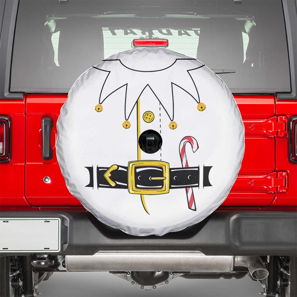Christmas Elf Costume Spare Tire Cover Holiday Costume Funny Christmas Gift TS10 White Print Your Wear