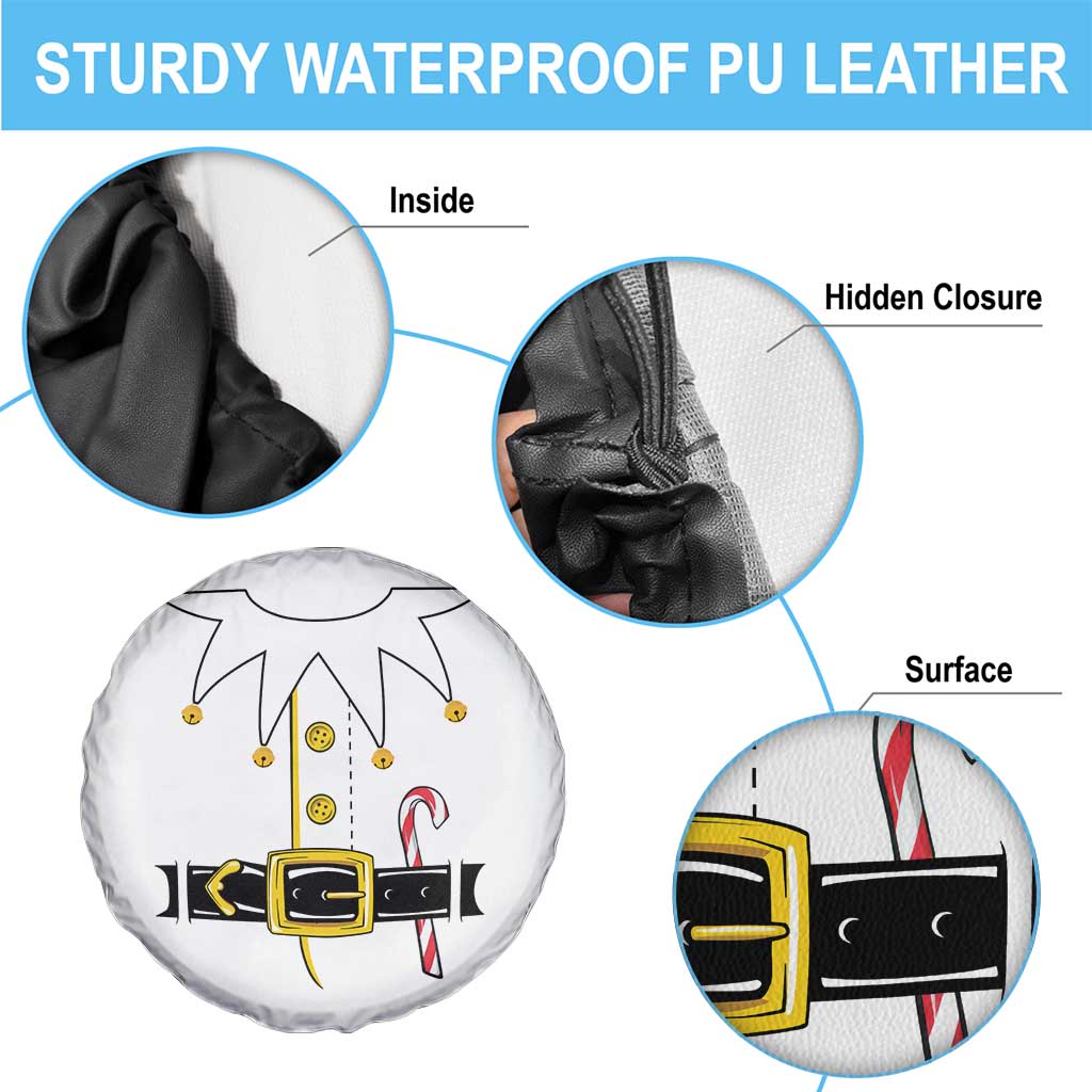Christmas Elf Costume Spare Tire Cover Holiday Costume Funny Christmas Gift TS10 Print Your Wear