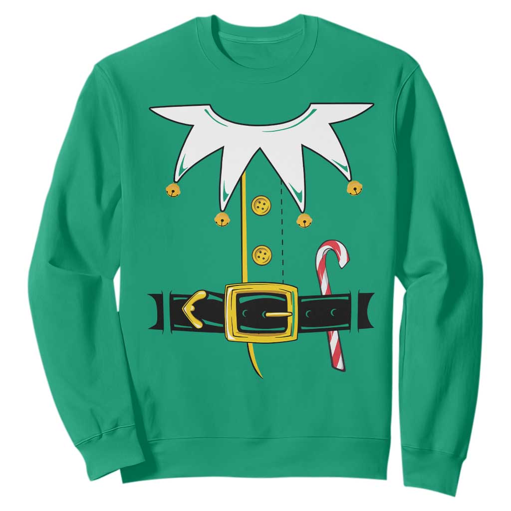 Christmas Elf Costume Sweatshirt Holiday Costume Funny Christmas Gift TS10 Irish Green Print Your Wear