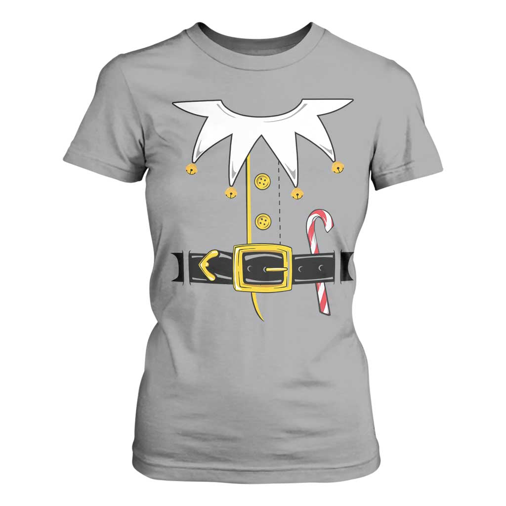 Christmas Elf Costume T Shirt For Women Holiday Costume Funny Christmas Gift TS10 Sport Gray Print Your Wear
