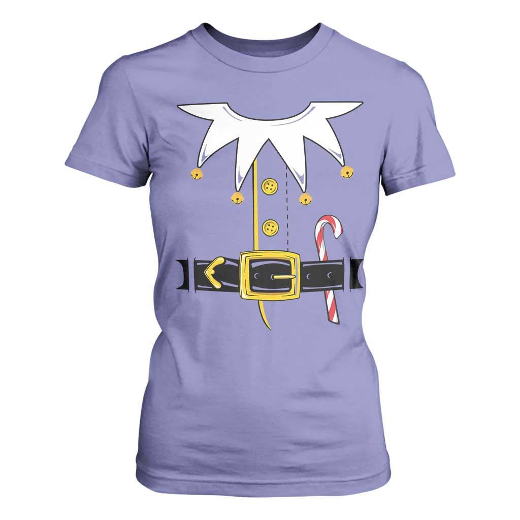 Christmas Elf Costume T Shirt For Women Holiday Costume Funny Christmas Gift TS10 Violet Print Your Wear