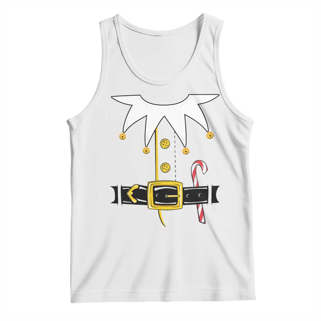 Christmas Elf Costume Tank Top Holiday Costume Funny Christmas Gift TS10 White Print Your Wear