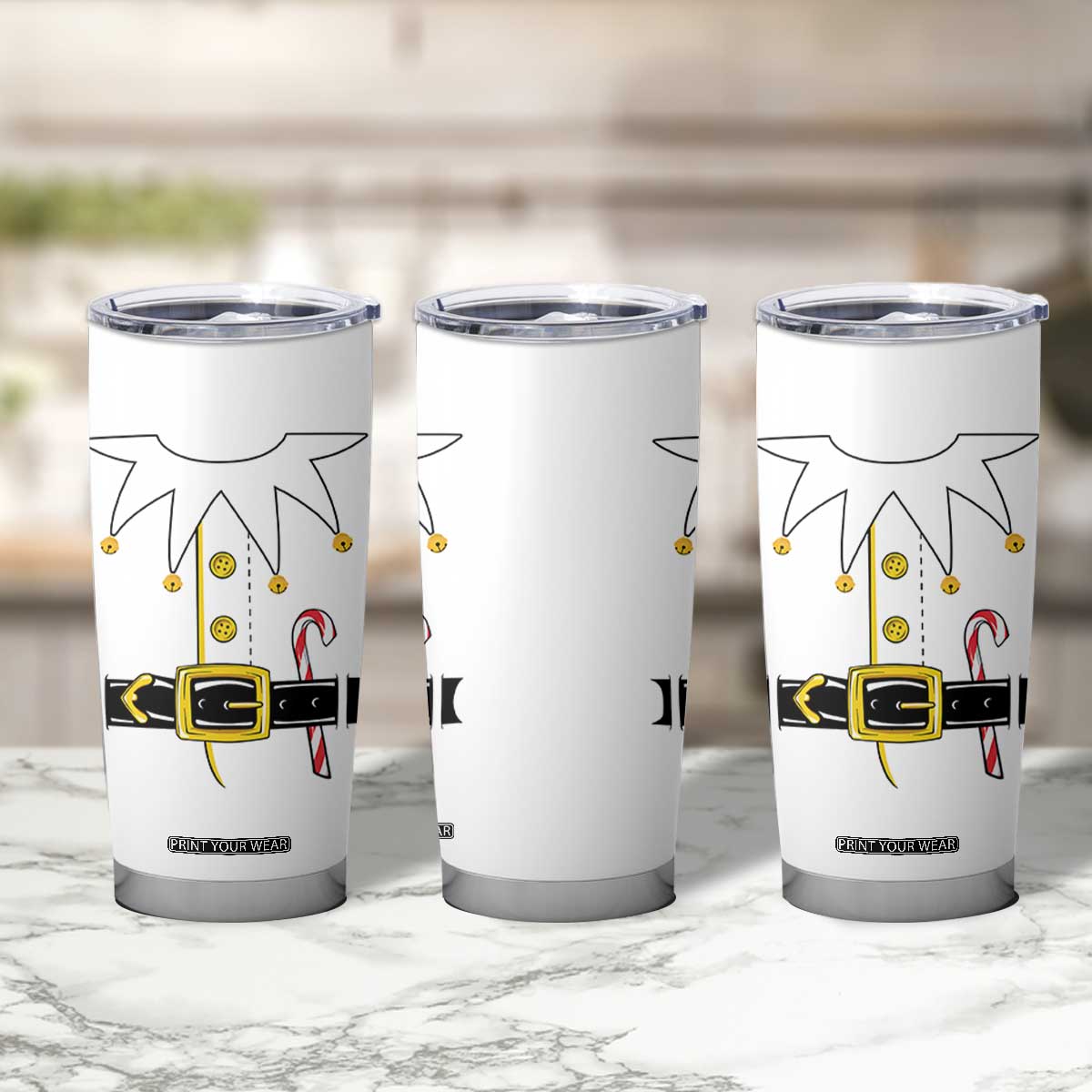Christmas Elf Costume Tumbler Cup Holiday Costume Funny Christmas Gift TS10 Print Your Wear