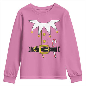 Christmas Elf Costume Youth Sweatshirt Holiday Costume Funny Christmas Gift TS10 Azalea Print Your Wear