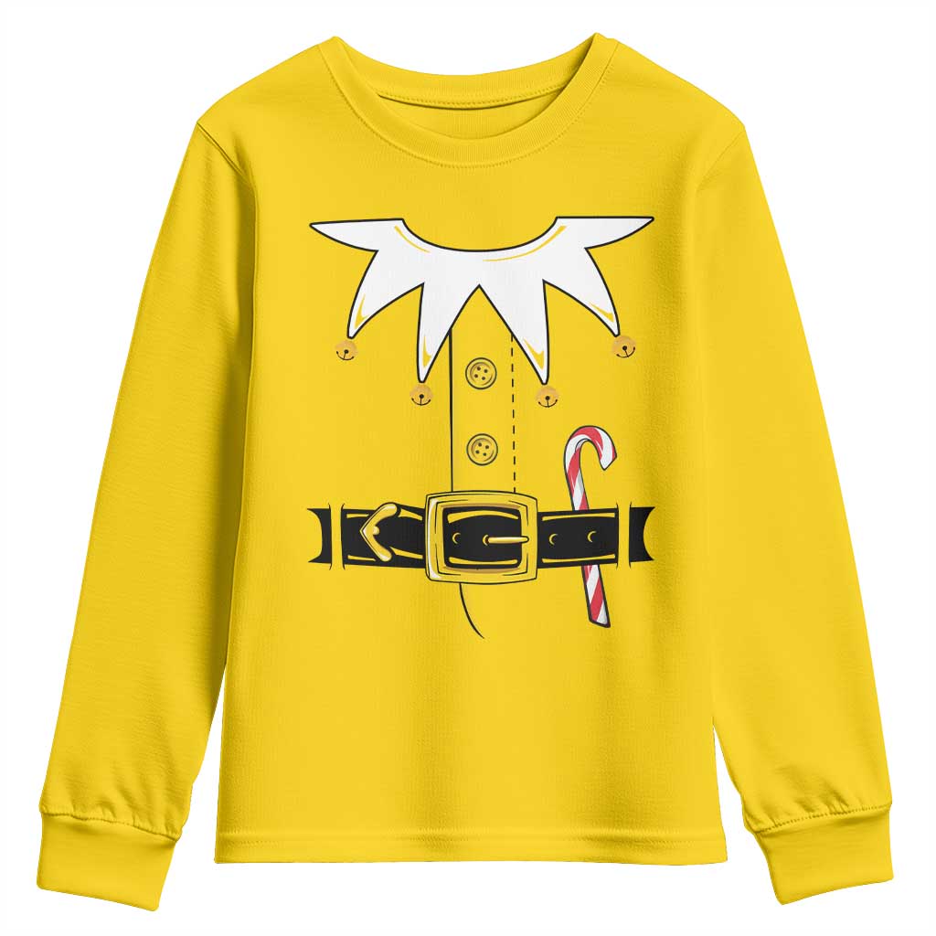 Christmas Elf Costume Youth Sweatshirt Holiday Costume Funny Christmas Gift TS10 Daisy Print Your Wear