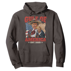 Gulf Of USA 2025 Hoodie USA American Flag Trump Gulf Mexico TS10 Dark Chocolate Print Your Wear
