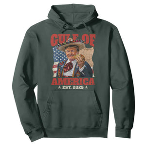 Gulf Of USA 2025 Hoodie USA American Flag Trump Gulf Mexico TS10 Dark Forest Green Print Your Wear