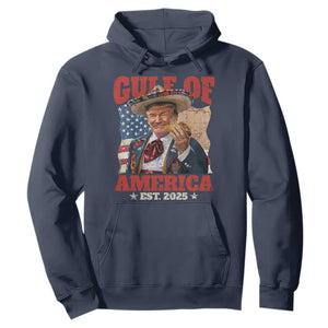 Gulf Of USA 2025 Hoodie USA American Flag Trump Gulf Mexico TS10 Navy Print Your Wear