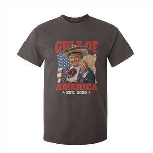 Gulf Of USA 2025 T Shirt For Kid USA American Flag Trump Gulf Mexico TS10 Dark Chocolate Print Your Wear