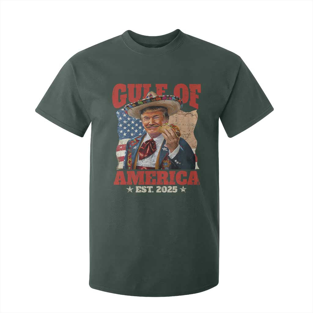 Gulf Of USA 2025 T Shirt For Kid USA American Flag Trump Gulf Mexico TS10 Dark Forest Green Print Your Wear
