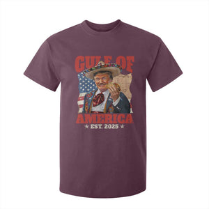 Gulf Of USA 2025 T Shirt For Kid USA American Flag Trump Gulf Mexico TS10 Maroon Print Your Wear