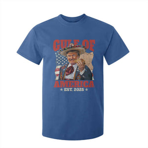 Gulf Of USA 2025 T Shirt For Kid USA American Flag Trump Gulf Mexico TS10 Royal Blue Print Your Wear