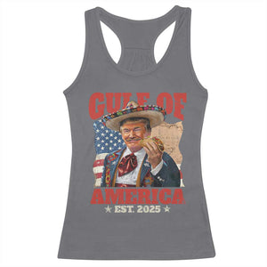 Gulf Of USA 2025 Racerback Tank Top USA American Flag Trump Gulf Mexico TS10 Charcoal Print Your Wear