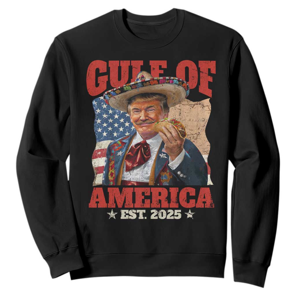 Gulf Of USA 2025 Sweatshirt USA American Flag Trump Gulf Mexico TS10 Black Print Your Wear
